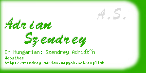 adrian szendrey business card